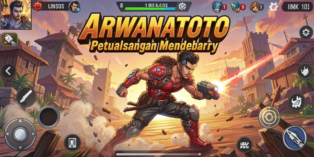 Tangkapan layar gameplay ARWANATOTO yang menunjukkan aksi mendebarkan.