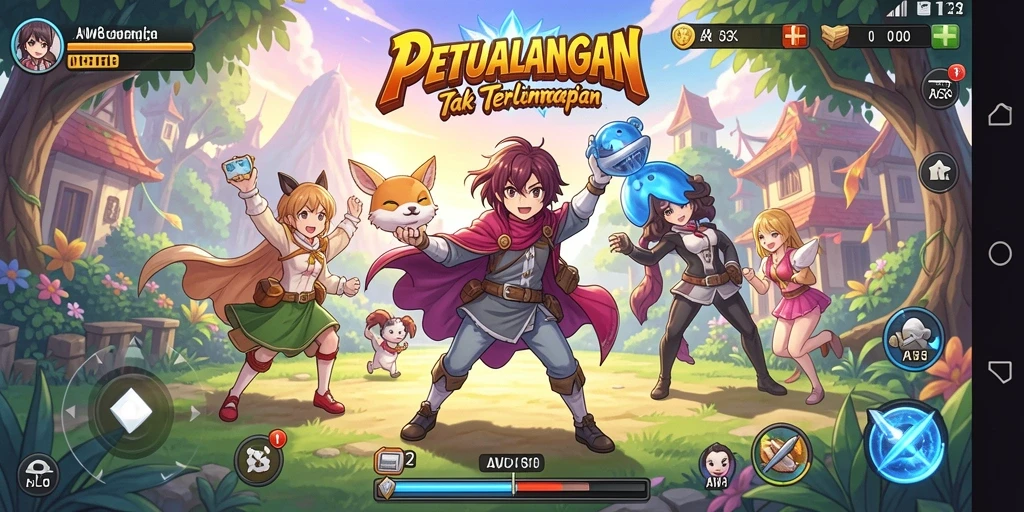 Tampilan penuh aksi dari gameplay AW8 yang menarik dan colorful.