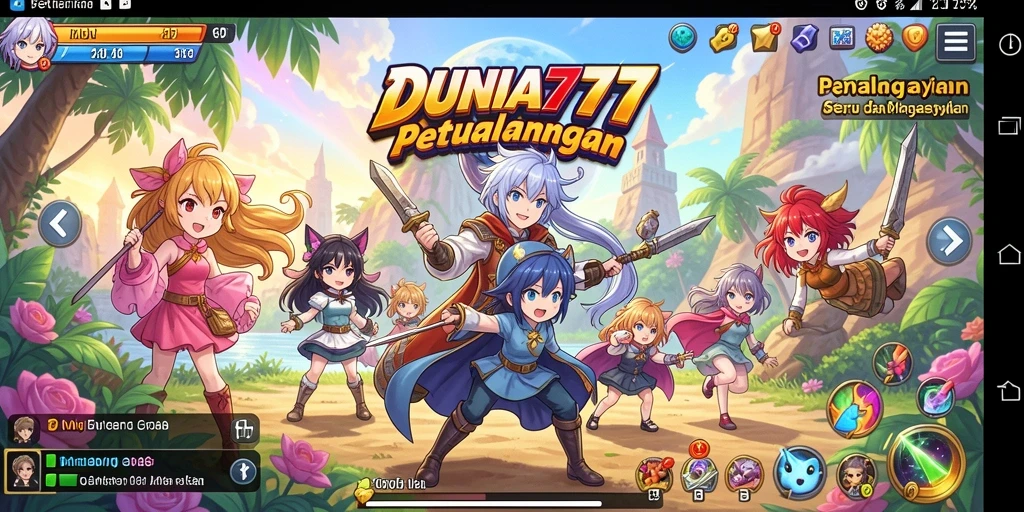 Tampilan aksi seru dalam game Anime DUNIA777