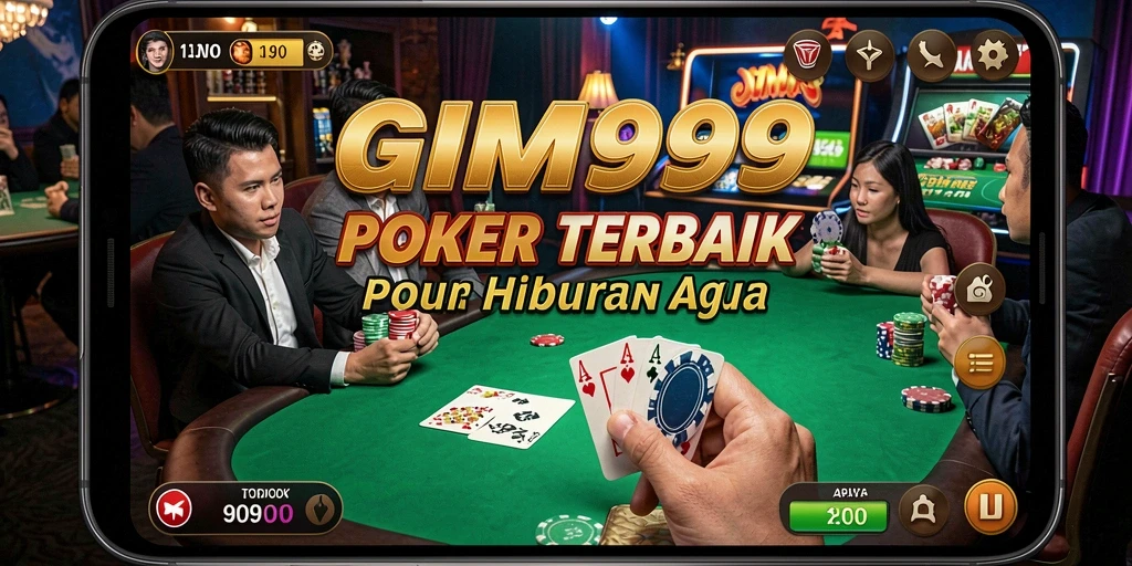 Tampilan menarik dari gameplay GIM999 yang mendebarkan dalam permainan Poker.