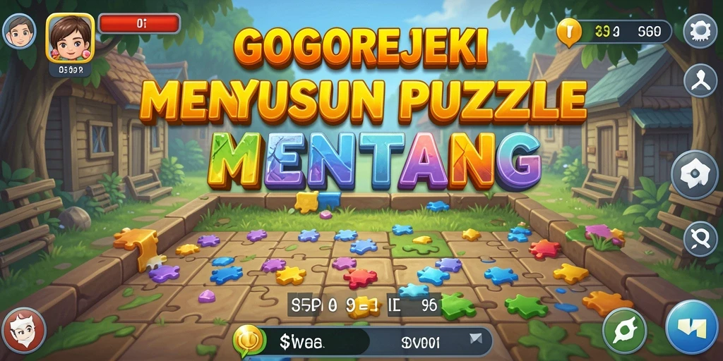 Screenshot GOGOREJEKI dengan tampilan gameplay menyusun puzzle yang seru.