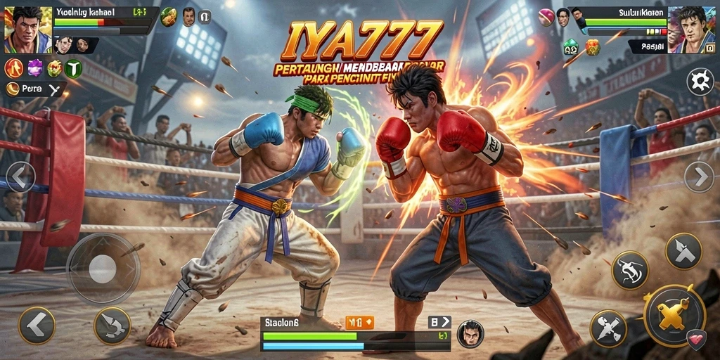 Gameplay aksi pertarungan epik dalam IYA777.