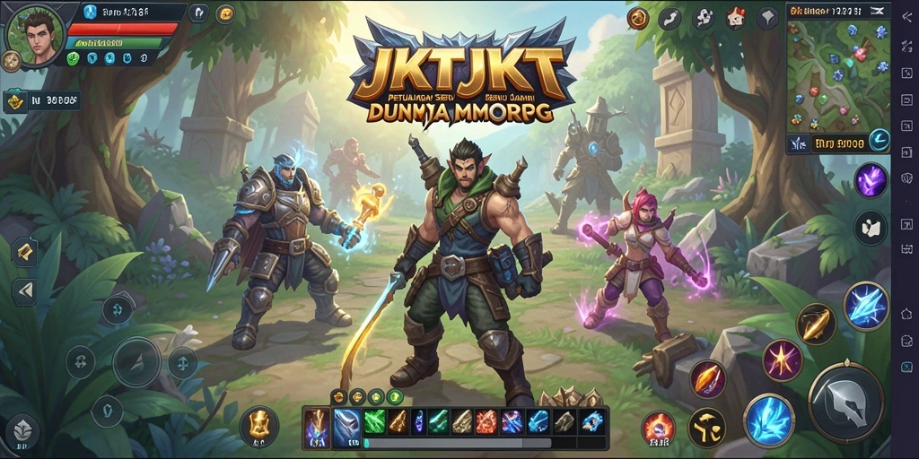 Tampilan gameplay seru dalam petualangan MMORPG JKTJKT.
