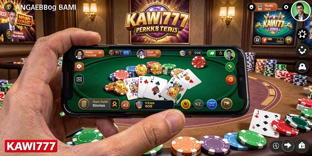 Screenshot KAWI777 yang menampilkan serunya permainan poker.