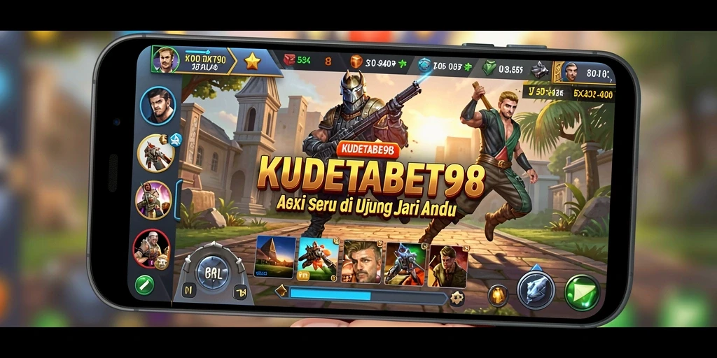Tampilan menegangkan dari berbagai karakter dan aksi dalam KUDETABET98.