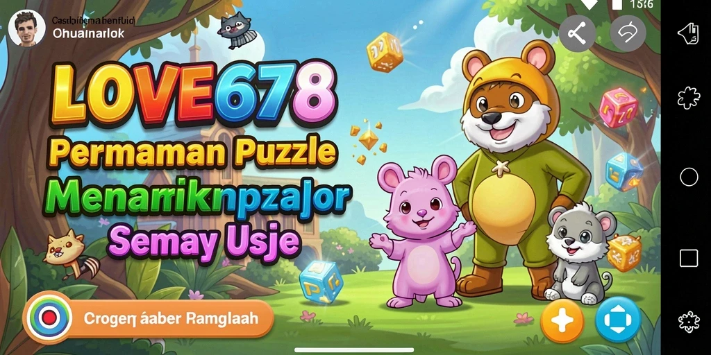 Screenshot menampilkan gameplay unik dari LOVE678 dengan teka-teki seru.