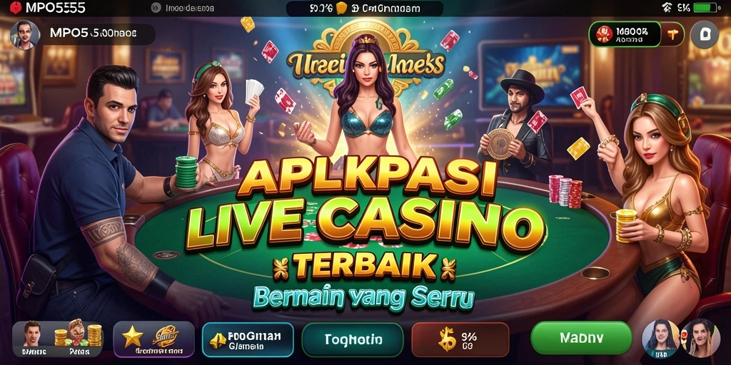 Tampilan gameplay Live Casino MPO555 yang seru dan interaktif.
