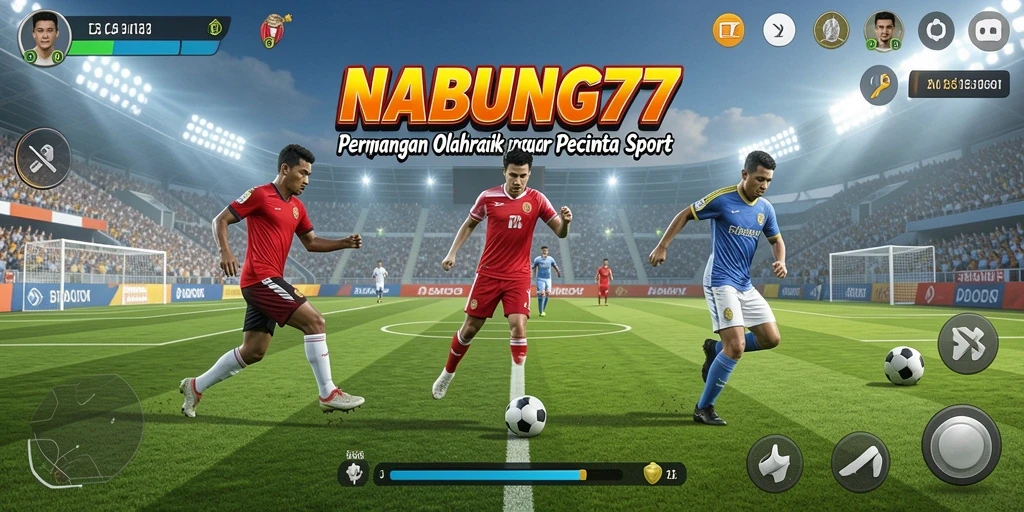 Screenshot gameplay NABUNG77 menampilkan aksi seru dalam olahraga.