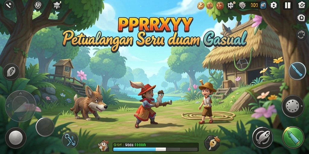 Tampilan gameplay PPRRYY yang seru dan penuh warna.
