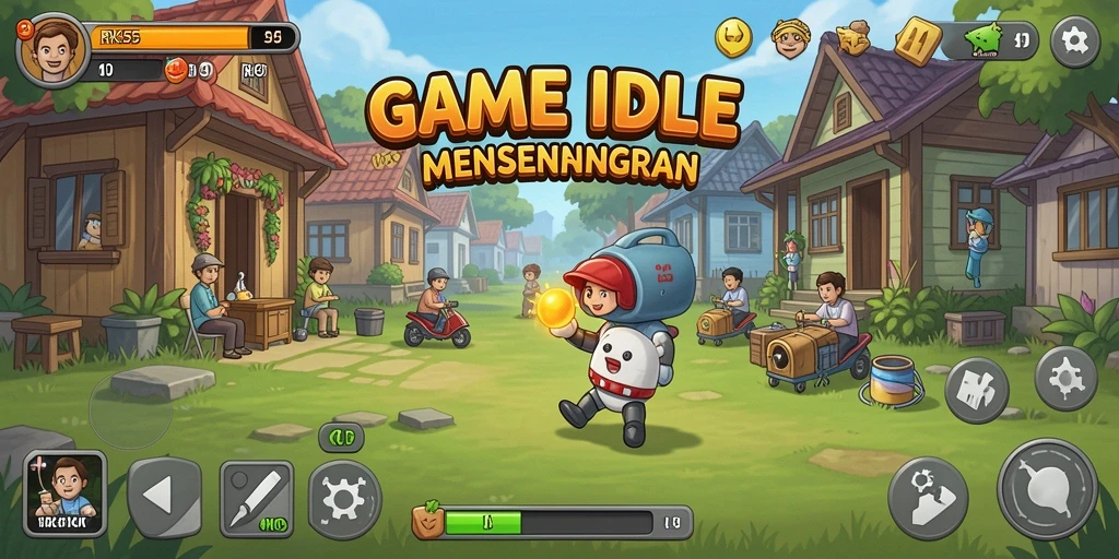 Tampilan gameplay utama RK55 yang menyenangkan dan interaktif.