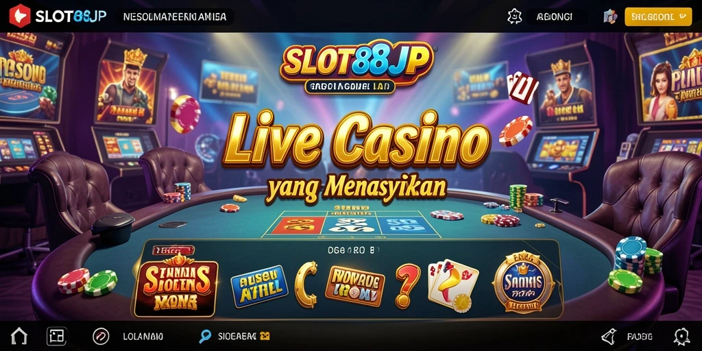 Screenshot gameplay Live Casino yang menarik dari SLOT88JP.