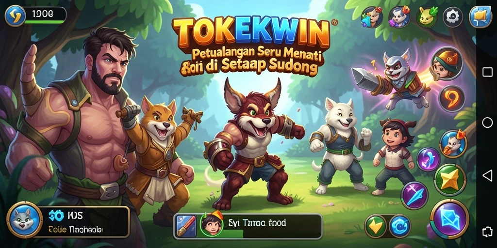 Tampilan gameplay seru dalam petualangan TOKEKWIN.